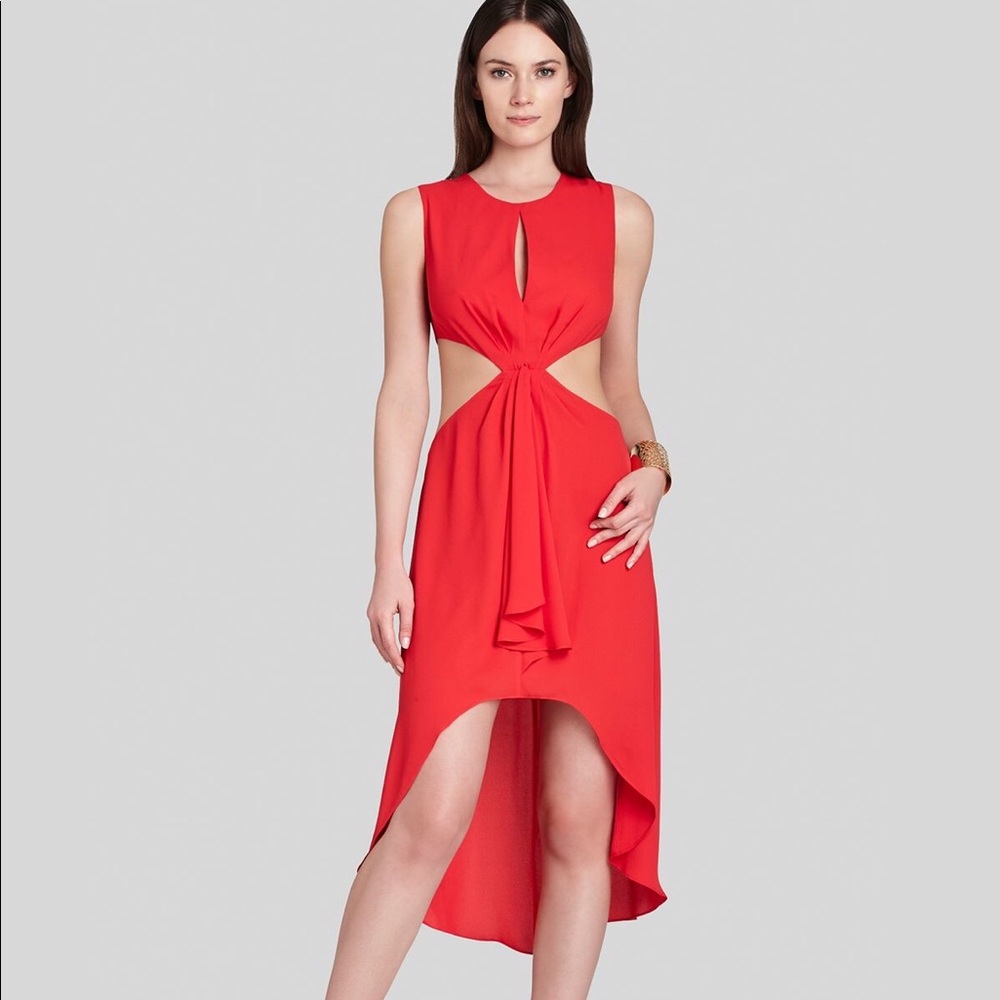 BCBG coral red dress